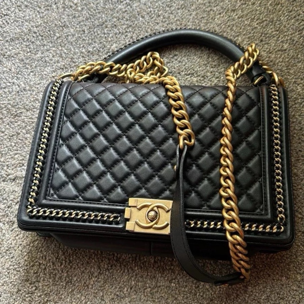 Chanel medium lambskin boy